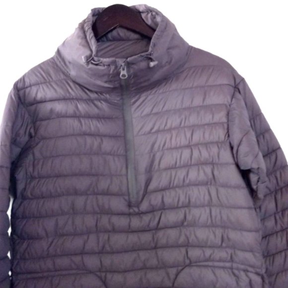 GAP Women’s Puffer Jacket XS Gray Quilted 1/2 Zip PrimaLoft Lightweight - Picture 4 of 11